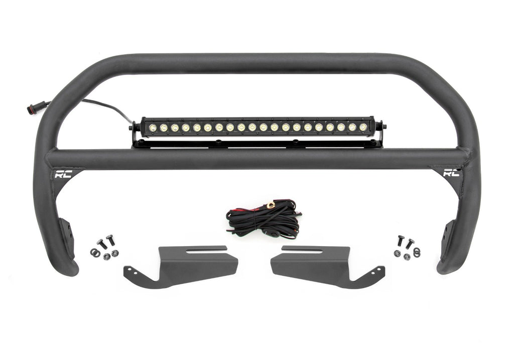 Nudge Bar | 20 Inch Black Single Row LED | OE Modular Steel | | Ford Bronco (21-24)
