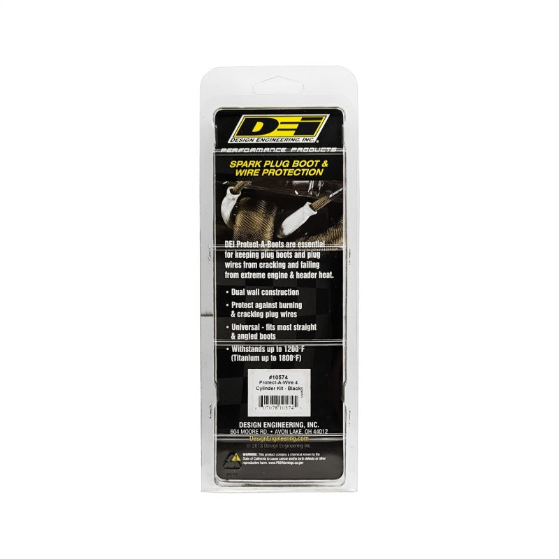 DEI Protect-A-Wire 4 Cylinder Kit - Black
