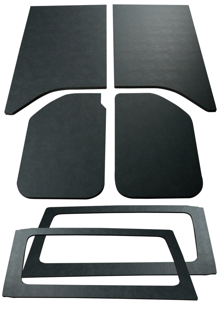 DEI 11-18 Jeep Wrangler JK 2-Door Boom Mat Complete Headliner Kit - 6 Piece - Black Leather Look