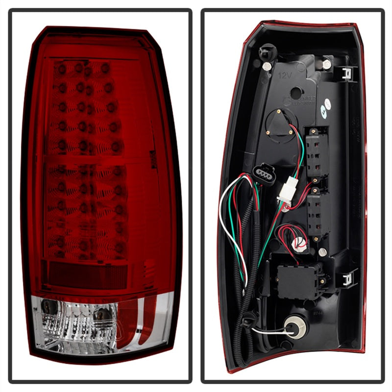 Spyder Chevy Avalanche 07-13 LED Tail Lights Red Clear ALT-YD-CAV07-LED-RC