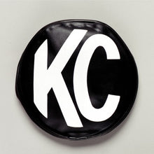 Load image into Gallery viewer, KC HiLiTES 8in. Round Soft Cover (Pair) - Black w/White KC Logo