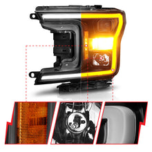 Load image into Gallery viewer, ANZO 2018-2020 Ford F-150 Projector Headlight w/ Plank Style Switchback Black Housing