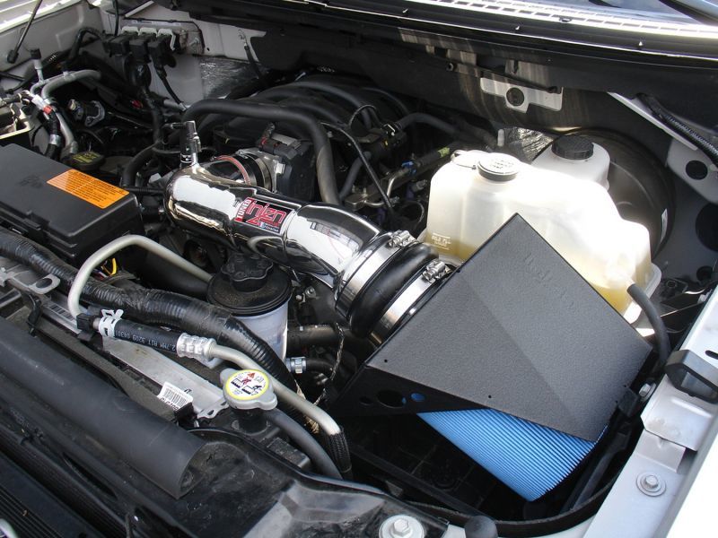 Injen 09-10 Ford F-150 3 valve V8 4.6L Wrinkle Black Power-Flow Air Intake System