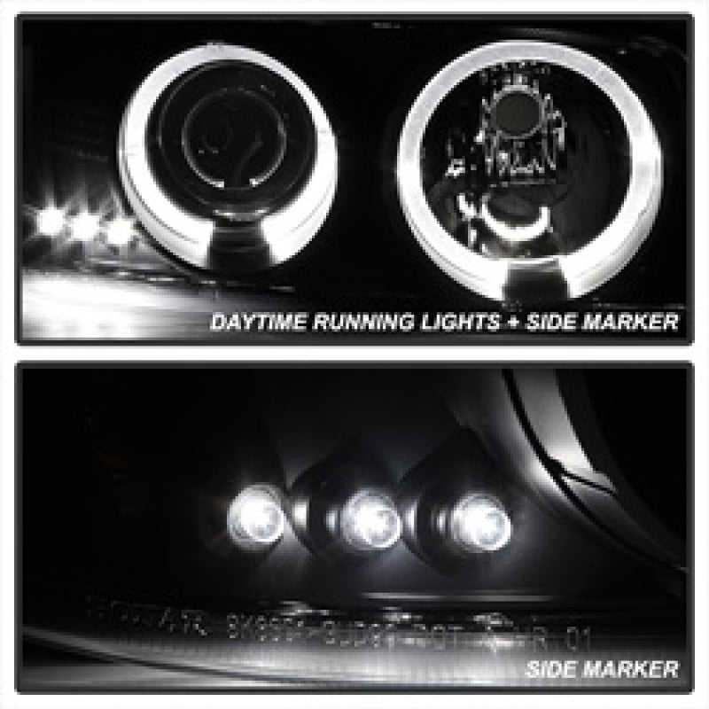 Spyder GMC Sierra 1500/2500/3500 99-06 Projector Headlights LED Halo LED Black PRO-YD-CDE00-HL-BK