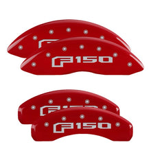Load image into Gallery viewer, MGP 4 Caliper Covers Engraved Front &amp; Rear 2015 Ford F-150 Red Finish Silver Characters