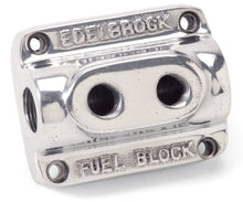 Load image into Gallery viewer, Edelbrock Polished Fuel Block Dual Carb