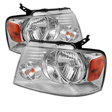 Load image into Gallery viewer, Xtune Ford F150 04-08 Amber Crystal Headlights Chrome HD-JH-FF15004-AM-C