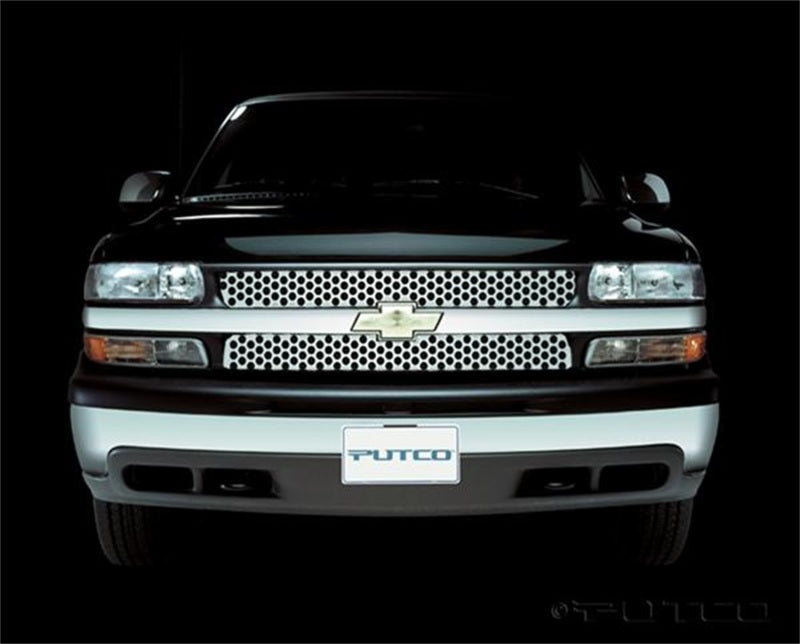 Putco 01-02 Chevrolet Silverado LD Punch Stainless Steel Grilles