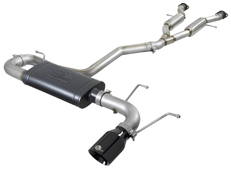aFe Large Bore HD 3in 304 SS Cat-Back Exhaust w/ Black Tips 14-19 Jeep Grand Cherokee (WK2) V6-3.6L