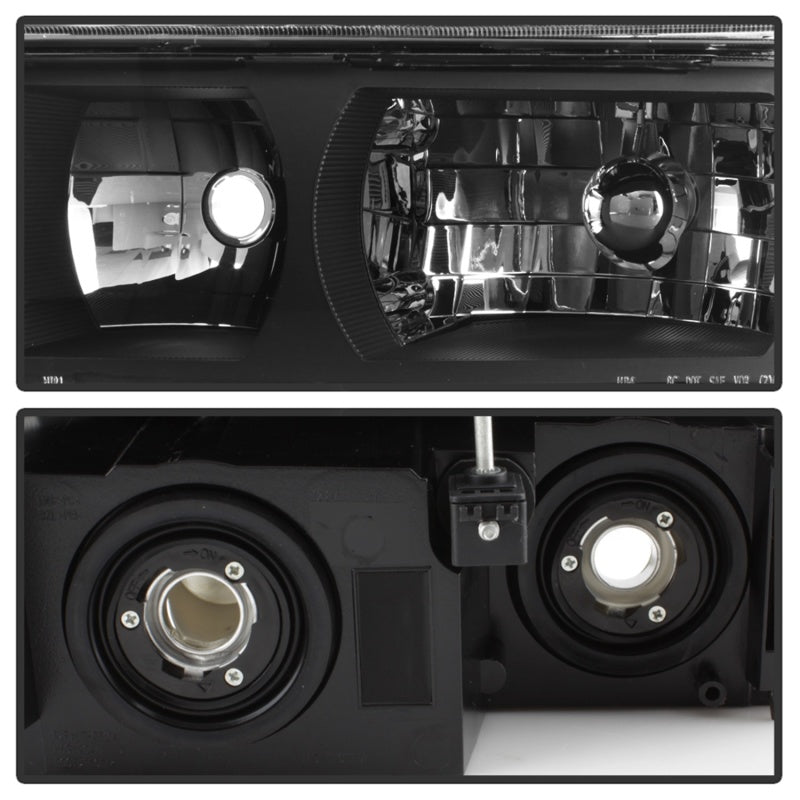 xTune 02-06 Chevy Avalanche w/Cladding OEM Bumper Light & Headlights - (BLACK) (HD-JH-CAVA02-SET-BK)
