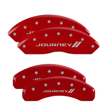 Load image into Gallery viewer, MGP 4 Caliper Covers Engraved Front &amp; Rear Bowtie Red finish silver ch