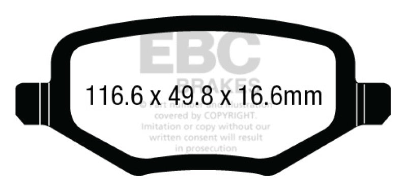 EBC 12+ Chrysler Town & Country 3.6 Ultimax2 Rear Brake Pads