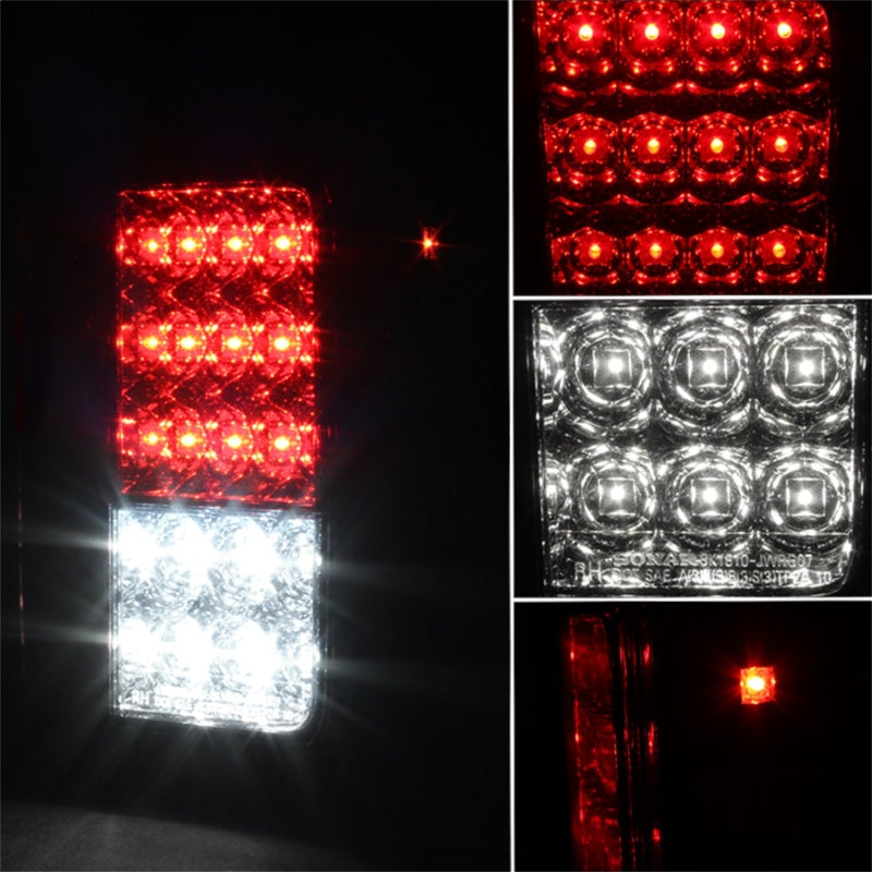 Spyder Jeep Wrangler 07-15 LED Tail Lights Red Clear ALT-YD-JWA07-LED-RC