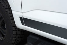 Load image into Gallery viewer, Putco 2021 Ford F-150 Super Cab 8ft Long Box Black Platinum Rocker Panels (4.25in Tall 12pcs)