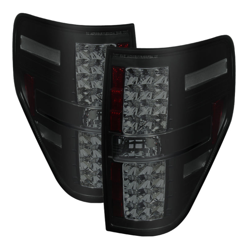 Spyder Ford F150 09-14 LED Tail Lights Black Smoke ALT-YD-FF15009-LED-BSM