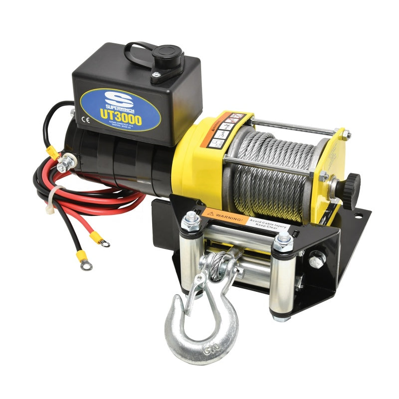 Superwinch 3000 LBS 12V DC 3/16in x 40ft Steel Rope UT3000 Winch