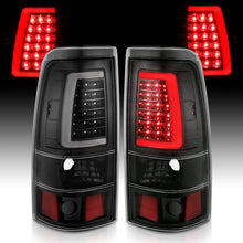 Load image into Gallery viewer, ANZO 2003-2006 Chevy Silverado 1500 LED Taillights Plank Style Black w/Clear Lens