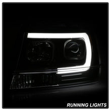 Load image into Gallery viewer, Spyder 99-04 Jeep Grand Cherokee Projector Headlights - Light Bar DRL LED - Black