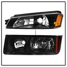 Load image into Gallery viewer, xTune 02-06 Chevy Avalanche w/Cladding OEM Bumper Light &amp; Headlights - (BLACK) (HD-JH-CAVA02-SET-BK)