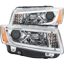 Load image into Gallery viewer, ANZO 2014-2015 Jeep Grand Cherokee Projector Headlights w/ Plank Style Design Chrome