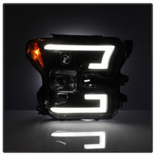 Load image into Gallery viewer, Spyder Ford F150 2015-2017 Projector Headlights - Light Bar DRL LED - Black PRO-YD-FF15015-LBDRL-BK