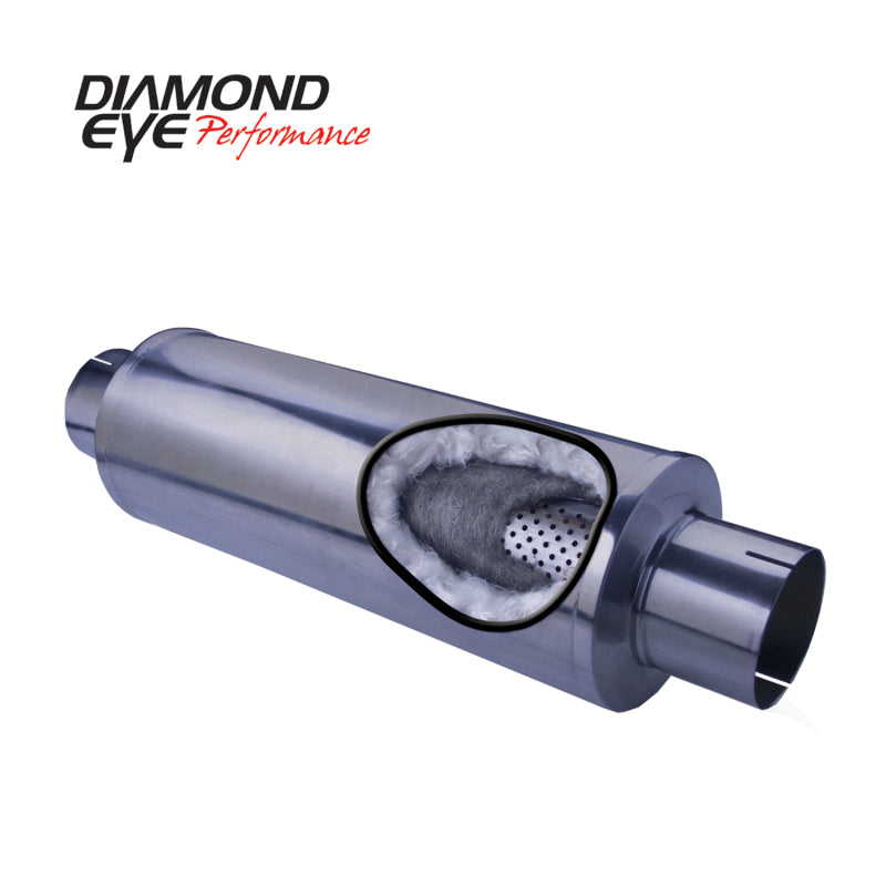 Diamond Eye MFLR 4inID SGL IN/SGL OUT 7inDIA X 24in BODY 30in LENGTH PERF SLOTTED ENDS 409 SS