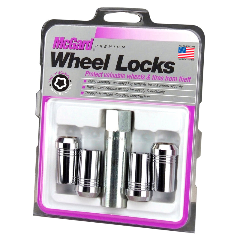 McGard Wheel Lock Nut Set - 4pk. (Tuner / Cone Seat) M14X1.5 / 22mm Hex / 1.648in. Length - Chrome