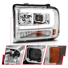 Load image into Gallery viewer, ANZO 99-04 Ford F250/F350/F450/Excursion (excl 99) Projector Headlights - w/Light Bar Chrome Housing