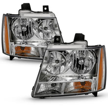 Load image into Gallery viewer, ANZO 2007-2014 Chevy TahOE Crystal Headlight Chrome Amber(OE)