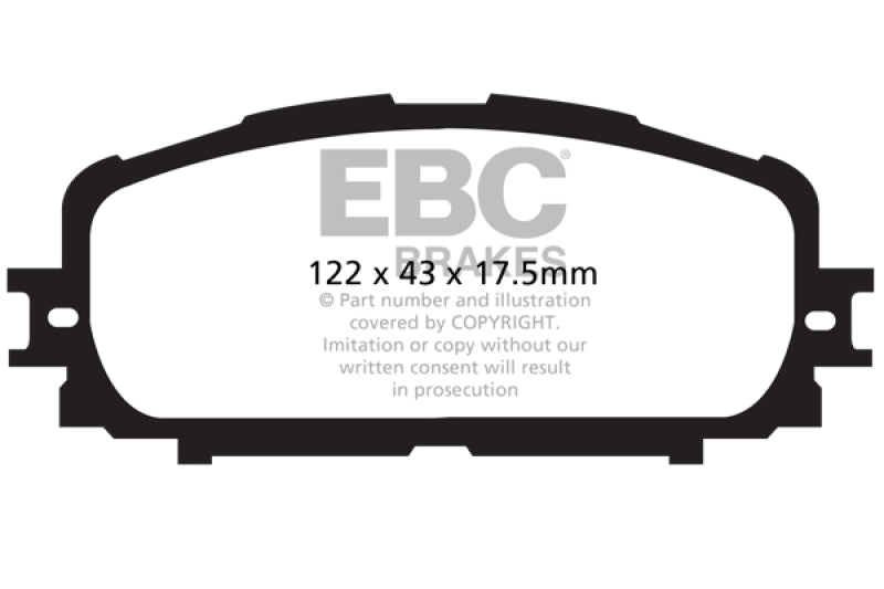 EBC 12+ Toyota Yaris 1.5 Ultimax2 Front Brake Pads