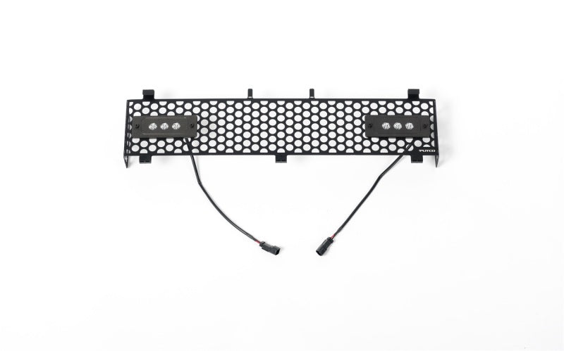 Putco 11-16 Ford SuperDuty - SS Black Punch Design w/ Qty 2 - 6in Light bars Bumper Grille Inserts