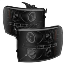 Load image into Gallery viewer, Spyder Chevy Silverado 1500/2500 07-13 Projector Headlights LED Halo LED Blk Smke PRO-YD-CS07-HL-BSM