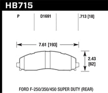 Load image into Gallery viewer, Hawk 2015 Ford F-250/350/450 Super Duty Rear Brake Pads