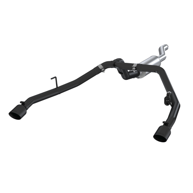 MBRP 2020 Jeep Gladiator 3.6L 2.5in Dual Rear Exit Cat Back Exhaust Black Coated