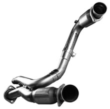 Load image into Gallery viewer, Kooks 01-06 GM 1500 Series Truck 3in GREEN Cat Dual Conn. Pipes that go to OEM Out. SS