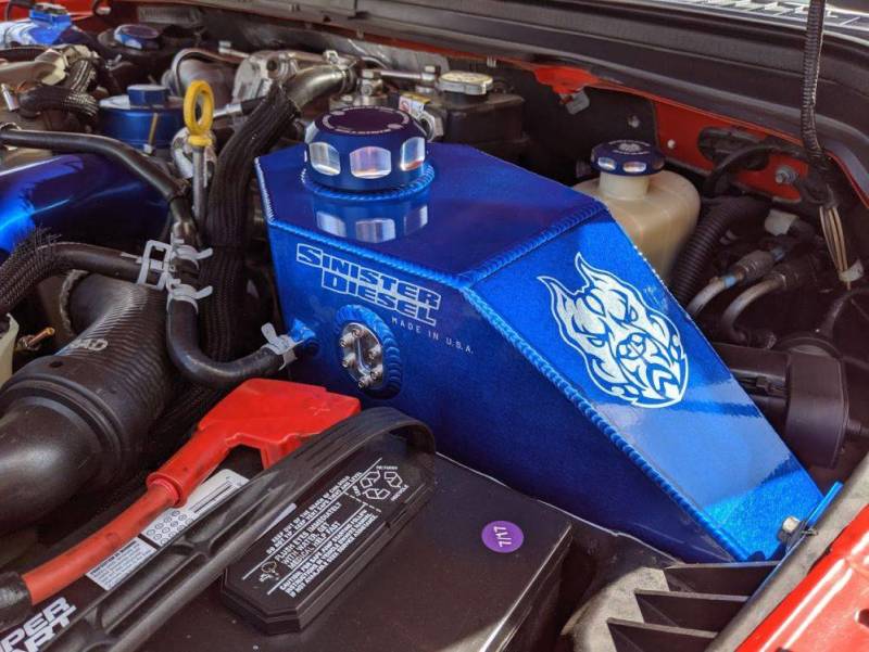 Sinister Diesel 08-10 Ford 6.4L Degas Bottle - Blue