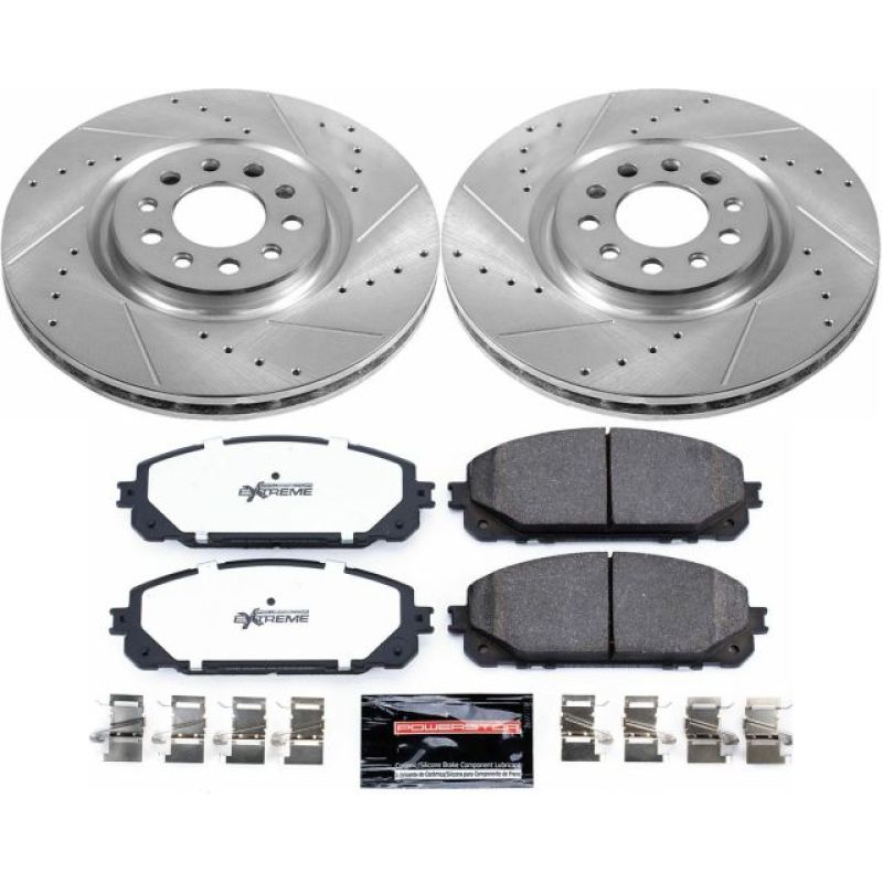 Power Stop 17-19 Jeep Cherokee Front Z36 Truck & Tow Brake Kit