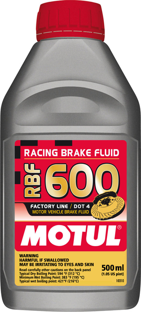 Motul 1/2L Brake Fluid RBF 600 - Racing DOT 4 (Single)