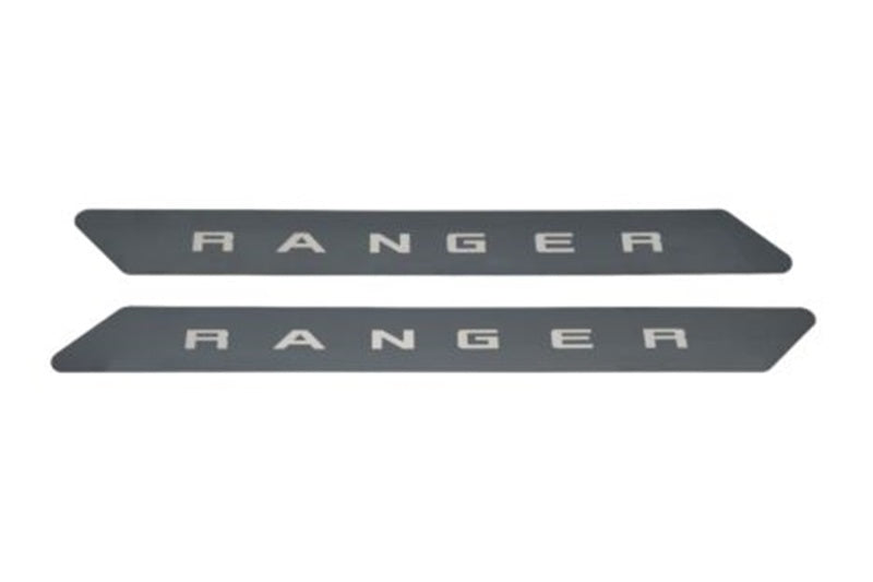Putco 19-20 Ford Ranger SuperCab - w/ RANGER Etching (2pcs) Black Platinum Door Sills