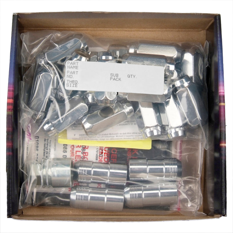 McGard 6 Lug Hex Install Kit w/Locks (Cone Seat Nut) M14X1.5 / 13/16 Hex / 1.945in. L - Chrome