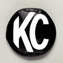 Load image into Gallery viewer, KC HiLiTES 6in. Round Soft Cover (Pair) - Black w/White KC Logo