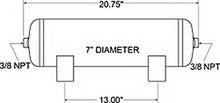 Load image into Gallery viewer, Firestone Air Tank 3 Gallon 7in. x 20.75in. (2) 3/8in. NPT Ports 150 PSI Max - Black (WR17609229)