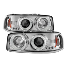 Load image into Gallery viewer, Spyder GMC Sierra 1500/2500/3500 99-06 Projector Headlights LED Halo LED Chrome PRO-YD-CDE00-HL-C