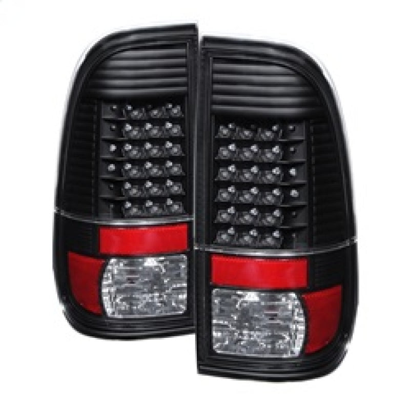 Xtune Ford Super Duty 08-15 LED Tail Lights Black ALT-JH-FS08-LED-BK