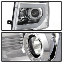 Load image into Gallery viewer, Spyder Ford F150 09-14 Projector Headlights Halogen Model- Light Bar DRL Chrm PRO-YD-FF15009-LBDRL-C