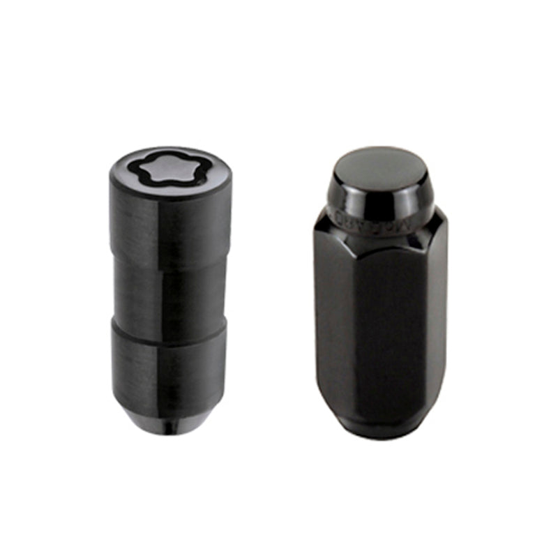 McGard 6 Lug Hex Install Kit w/Locks (Cone Seat Nut) M14X1.5 / 13/16 Hex / 1.945in. Length - Black