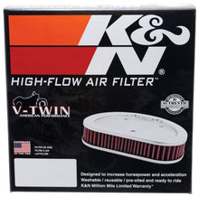 Load image into Gallery viewer, K&amp;N Universal Custom Air Filter - Oval - Red - 8.813 L x 6.188in W x 2.25in H