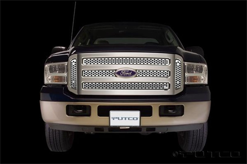 Putco 05-07 Ford SuperDuty - Including Side Vents Punch Stainless Steel Grilles