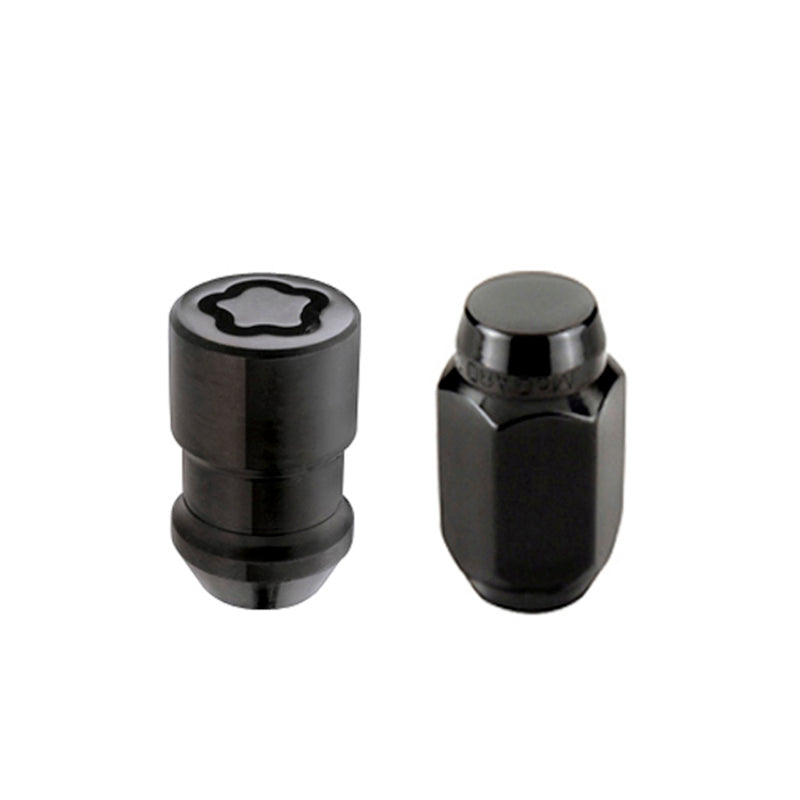 McGard 6 Lug Hex Install Kit w/Locks (Cone Seat Nut) M12X1.5 / 13/16 Hex / 1.5in. Length - Black