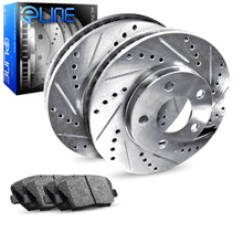 Load image into Gallery viewer, R1 Concepts eLINE Series Brake Rotors - Ford Super Duty (22) Rear Slotted &amp; Drilled Pair